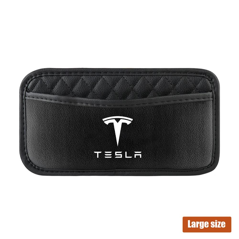 Car Sticker 2025 New Tesla Car Storage Bag Auto Seat Back Organization Pockets Tools Accessories For Tesla Model 3 Model S Model