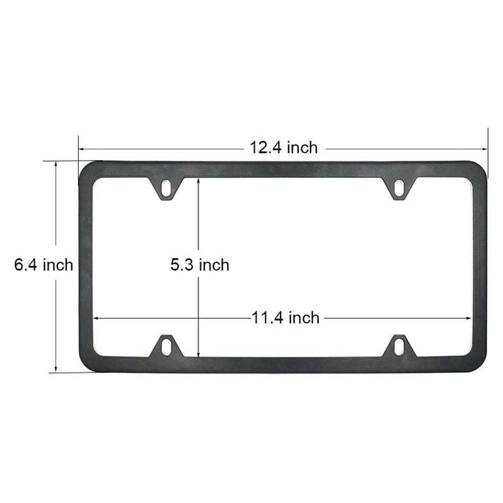 Buy 2x Auto License Plate Frames with Screws Caps For Front & Rear Set