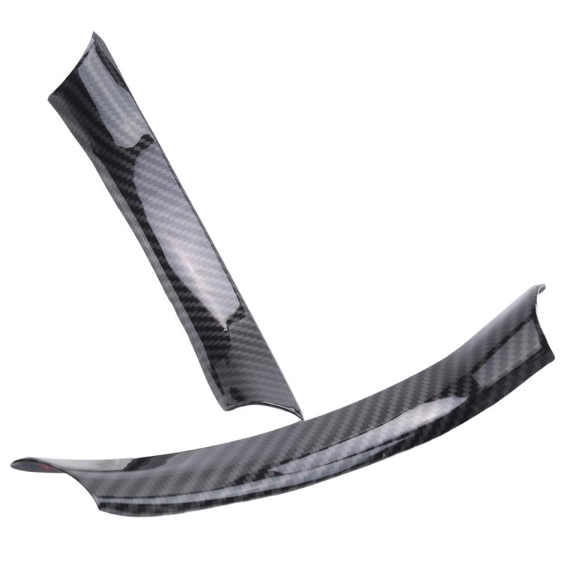 A87Q-2Pz Copertura Decorativa Decorativa in Fibra di Carbonio per Volante Interno Auto per Alfa Romeo Stelvio/Giulia 2016-2018
