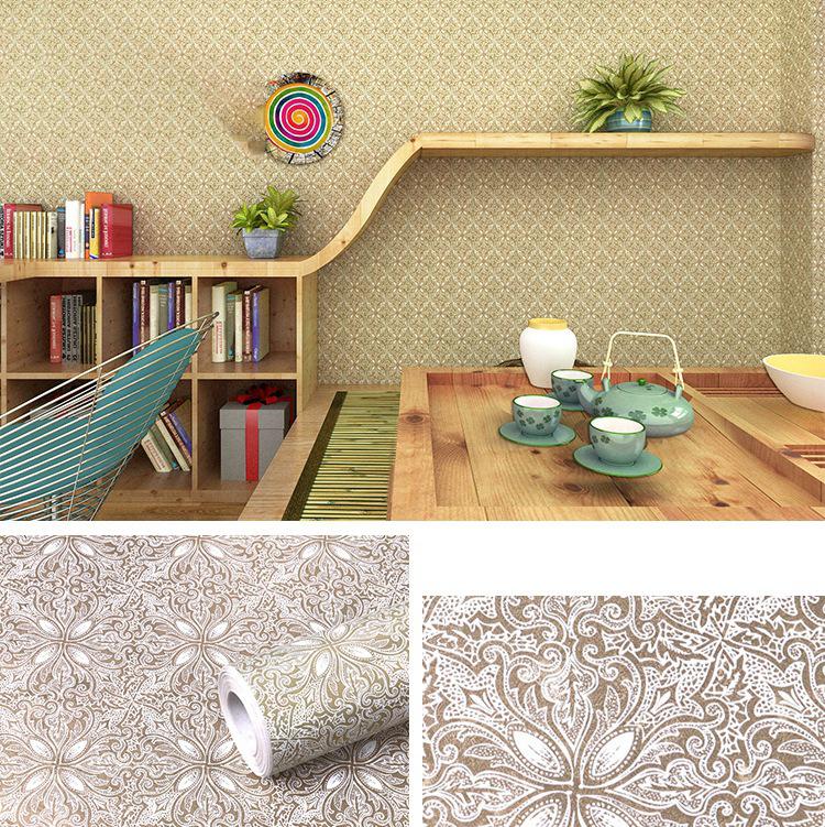 

10м/20м ПВХ утолщенный европейский винтажный цветочный принт фон самоклеящиеся обои наклейки для ремонта отель домашний декор 20M