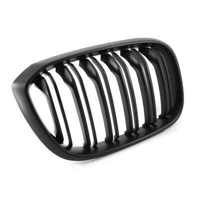Grade dianteira de ripas duplas, grade preta de substituição para BMW G01 X3 G02 X4 2018-2020