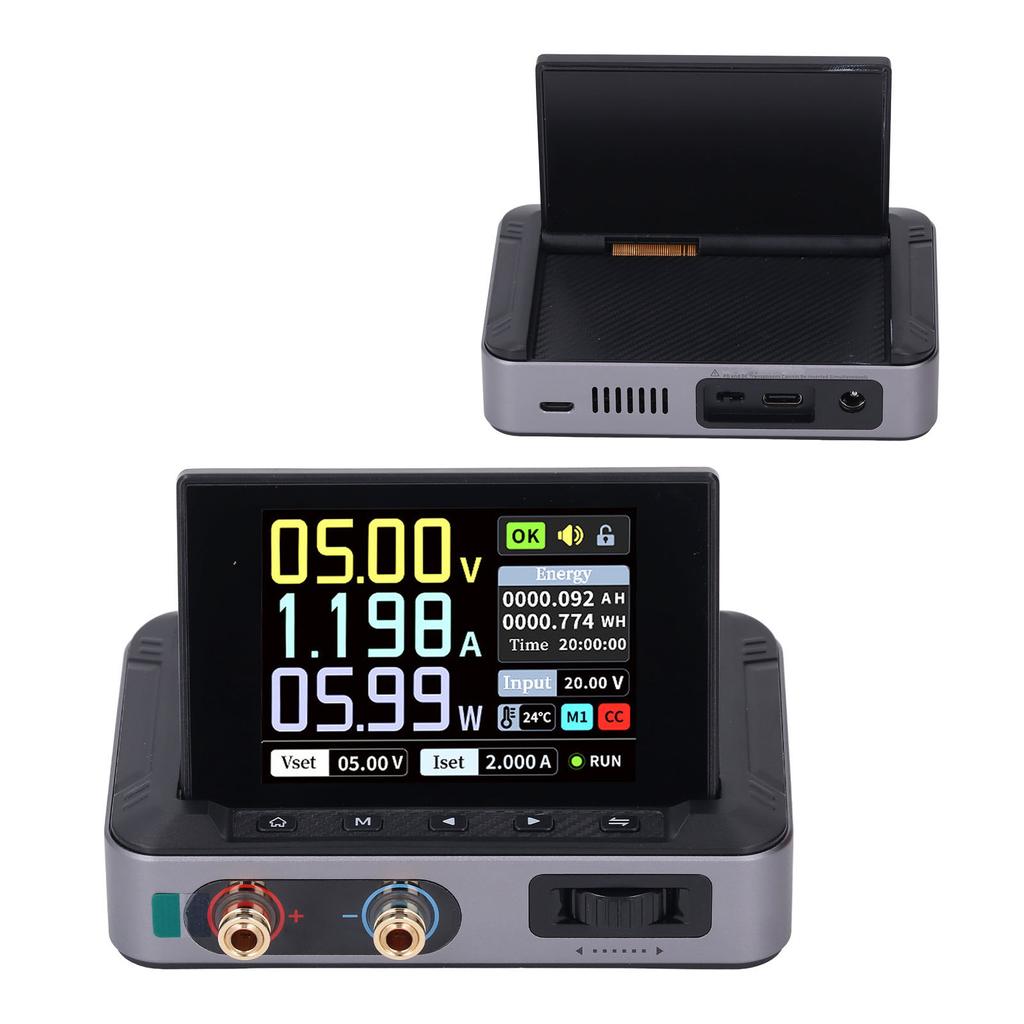 Portable DC Power Supply 030V 05A 0150W Output 2.8 Inch IPS Screen Mini Adjustable Switching DC
