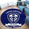 Leeds United Custom Name Round Area Rug,Carpet Rug for Living Room Bedroom Sofa Playroom Decor,Non-slip Floor Mat