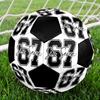 Six and Seventeen Indoor Soccer Ball Colorful Machine Stitched PVC Size 5 Team Training Competition Ready Durable High-Bounce Cool Sports Gift
