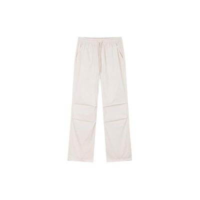 Solid Color High Waist Straight Loose Casual Pants Women Bottoms Mud-Gray 962428503-1