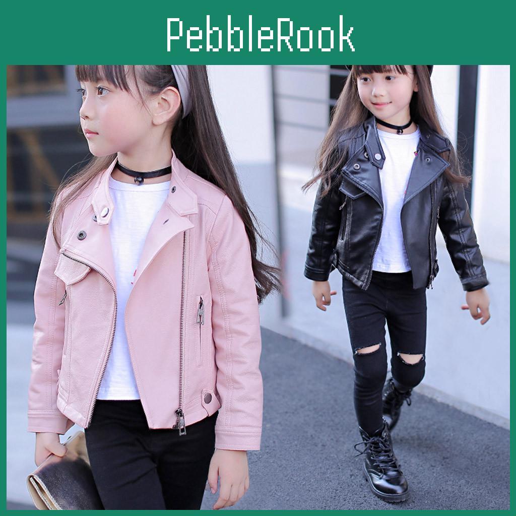 Girls Long Kids Baby Boys Sleeve Solid Outwear Leather Coat Short Jacket Clothes
