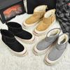 Fashion Fashion Versatile Ankle Boot 2024 New Warm Cotton Shoes Comfort Non Slip Men Shoes High Top Casual Leather Boots Men Casual Shoe