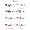 Trendy Rimless Sunglasses for Men Women Fashion Frameless Rectangle Sun Glasses Retro Shades Summer Traveling Eyewear UV400
