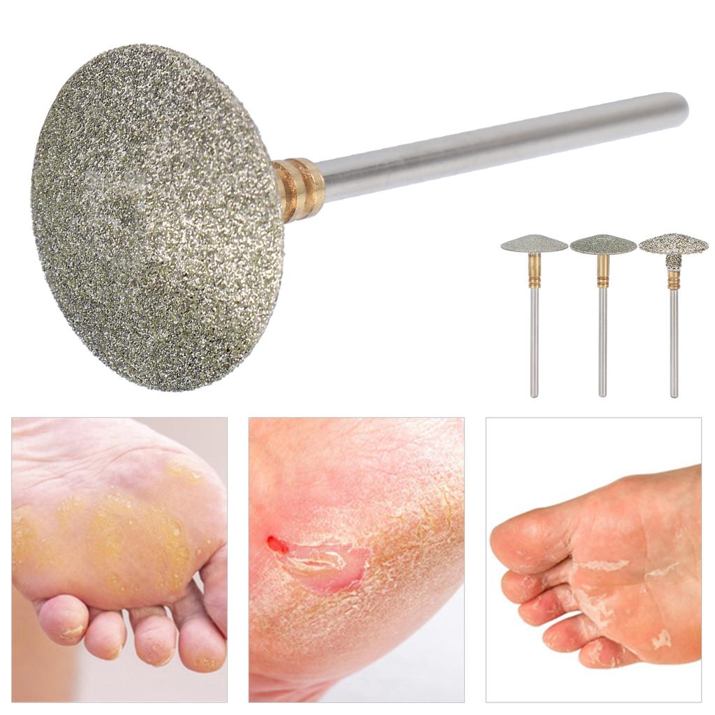 Stainless Steel Pedicure Nail Drill Bit Dead Skin Removal Toe Nail Polishing Grinding 