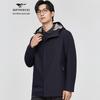 Sevenwolves Men's Hooded Mid-Length Windbreaker Jacket