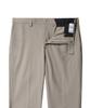 MUSINSA STANDARD Summer Wool Relaxed Tapered Hidden Banding Crop Slacks [Light Beige]