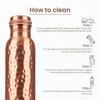 Nirmal Ganga Hammered Copper Bottle 1L | Pure Copper Water Bottle | Handcrafted Leakproof Design | Pack of 1
