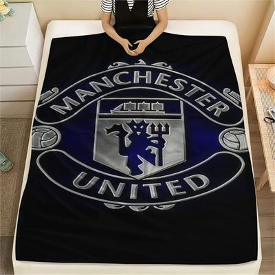 Man Utd Flanelldecke mit Aufdruck, Hohe Qualität, Bequem für alle Jahreszeiten, Heimdekoration, Wärme und Komfort