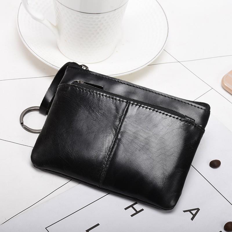 Women's Genuine Leather Retro Coin Purse - Mini Short Wallet & Portable Coin Bag