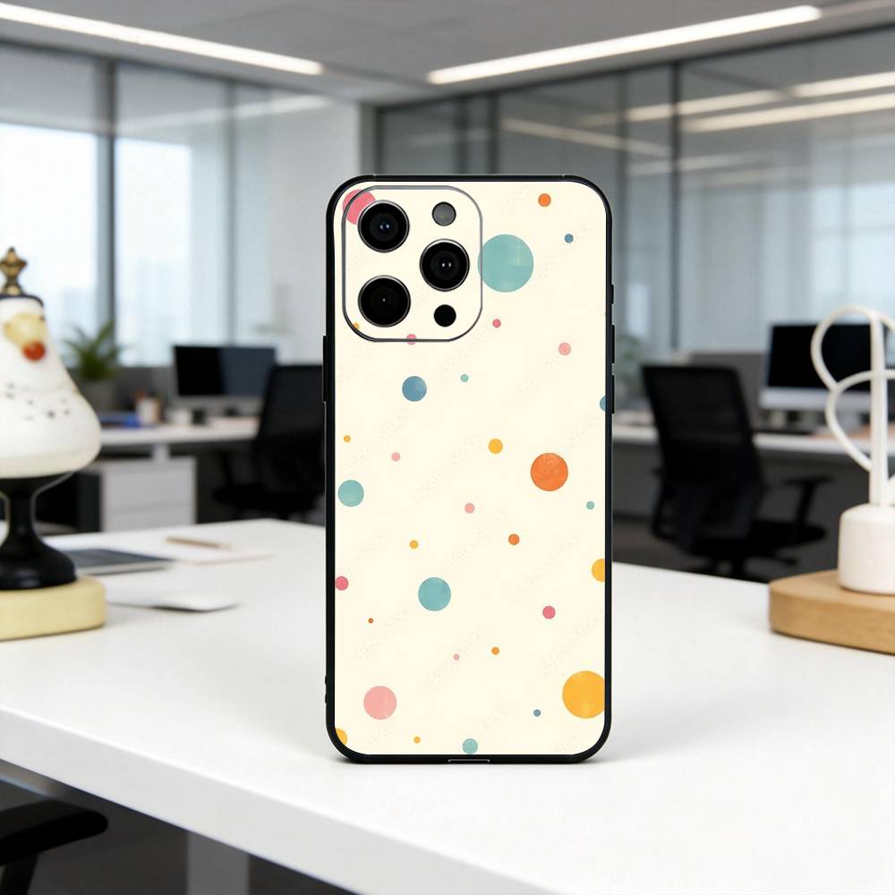 DOT P-Polka Muster Handyhülle Für iPhone 17, 16,15,14,13,12,11 Plus,Pro Max, Andere Weiche Schwarze Abdeckung