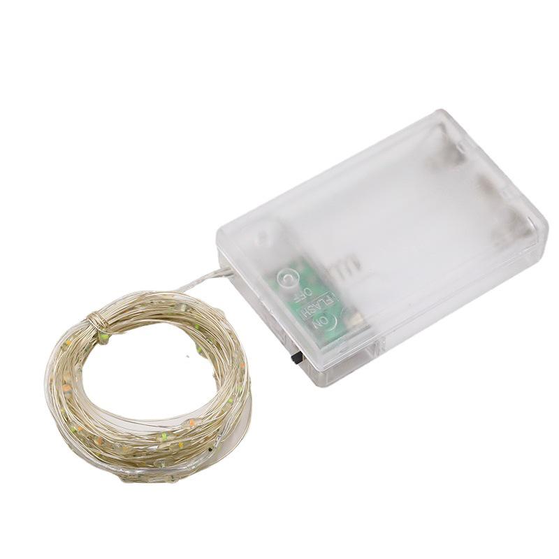 Bobo Ball 5m LED String Lights: 100 Beads, Encrypted Battery Box, Copper Wire for Festive Christmas Decoration