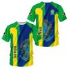Hot Selling World Cup BRASIL Brazil Flag 3D Printed Pattern T-shirt for Men's Sports Leisure
