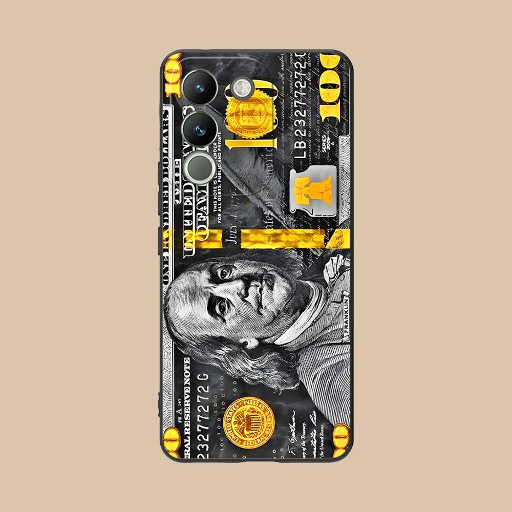 USD Dollar Matte TPU Mobile Phone Case for VIVO V60 V50 V40 V30 V29 V27 V25 V23 Pro Lite 5G Colorful Printing Cover