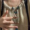 Bohemian Retro Butterfly Long Necklace Women's New Chinese Ethnic Style Vintage Medieval Sweater Chain Accessories