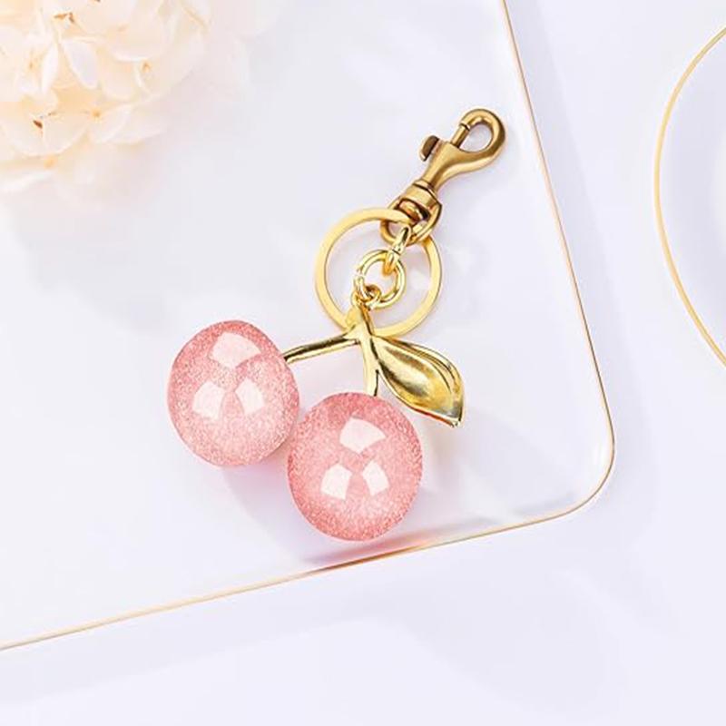 Cherry Bag Charm Cute Cherry Accessories Sparkling Purse Charms for Women