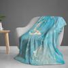 Blue marble pattern Printed Blanket for Sofa Bed Travel Camping Living Room Office Conditioning Blanket for All Seasons Gifts