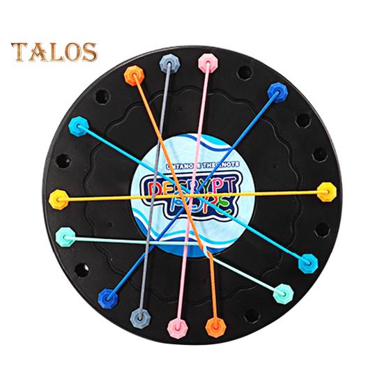 1 Set Kids Rope Untangling Game Twisted Rope Knot Board Game Logic Thinking Interactive Educational Colorful Elastic Rope Unhitching Toy