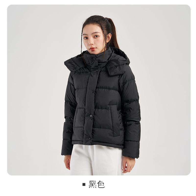 New 90 White Duck Down Stand-up Collar Premium Hooded Jacket Thickened Waist and Thin Sports High-end Short Down