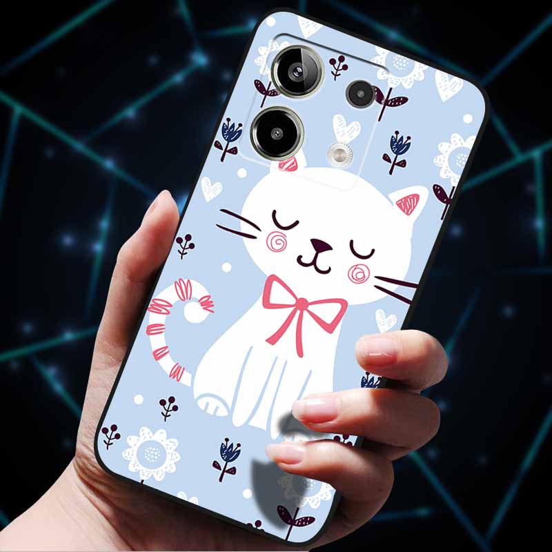 3D Flowers Emboss Fundas For Redmi Note 13 Case Note13Pro 5G Soft Silicone Phone Cases for Redmi Note 13 Pro Plus Back Cover Bag