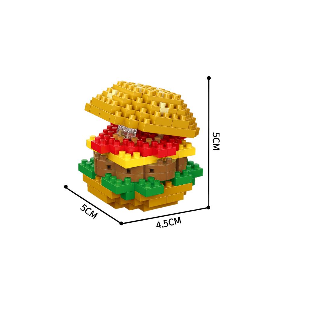 KNEW BUILT French Fries Cola Cake 16 Kinds of Colorful Foods Micro Mini Building Block Toys-Ideal for Kids' FunHoliday Gifts