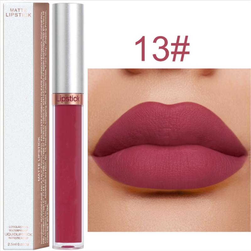 Waterproof Liquid Lipsticks Lip Makeup Matte Velvet Lipstick Lip Gloss Red Sexy Cosmetic Nude 18 Colors Long Lasting Non-marking