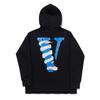 Vlone Blue Big V Venom Snake Hoodie: Unisex Loose Fit Sweatshirt