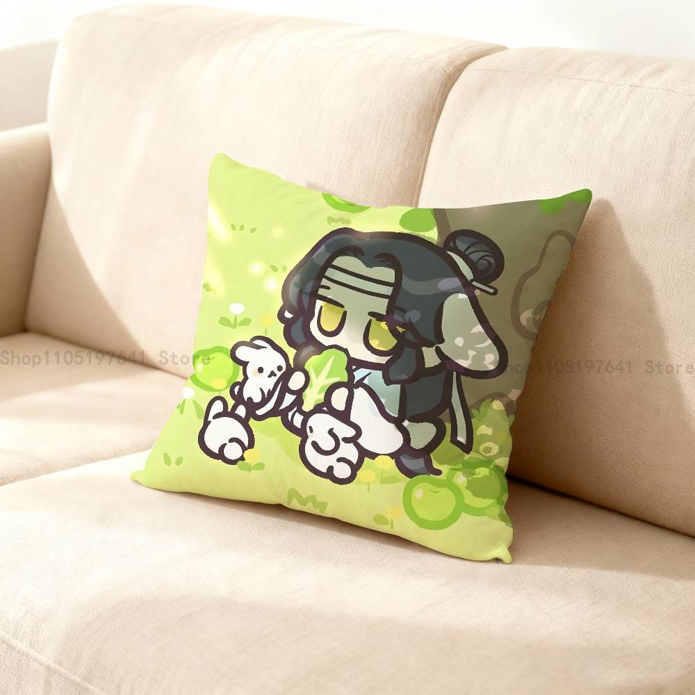 Mo Dao Zu Shi Pillow Case Cute Cartoon Anime Peripheralsbedroom Sofa Decorative Cushion Cover Soft Cushion Cover