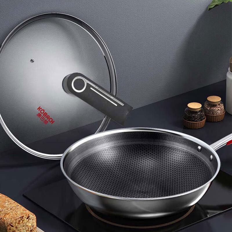 Kambach Flagship 304 Stainless Steel Honeycomb Wok