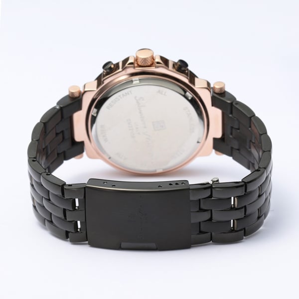 Salvatore Marra Men's Metal Belt Multi Function Watch SM22108-PGBK