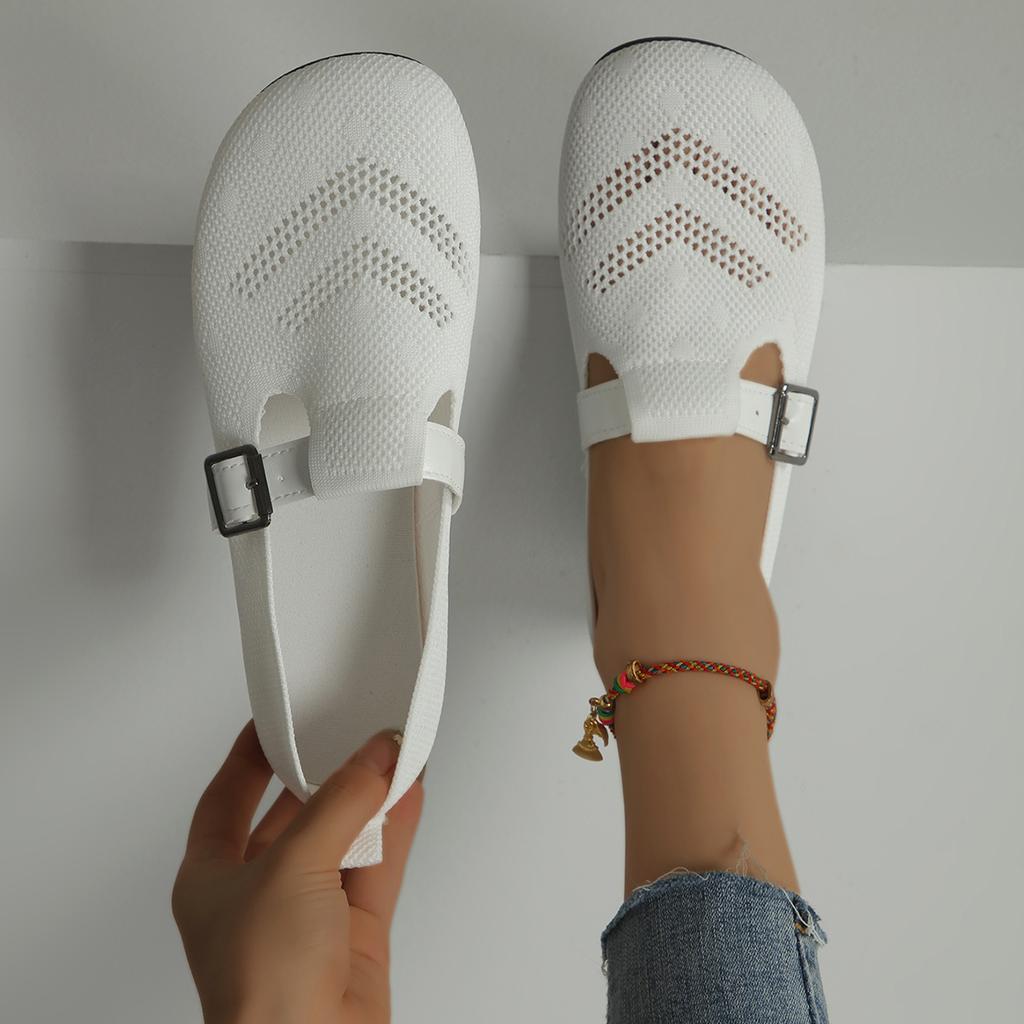 Women Flats 2024 New Mesh Breathable Loafers Shoes for Women Hollow Out Fashion Casual Mom Shoes for Women Zapatos De Mujer
