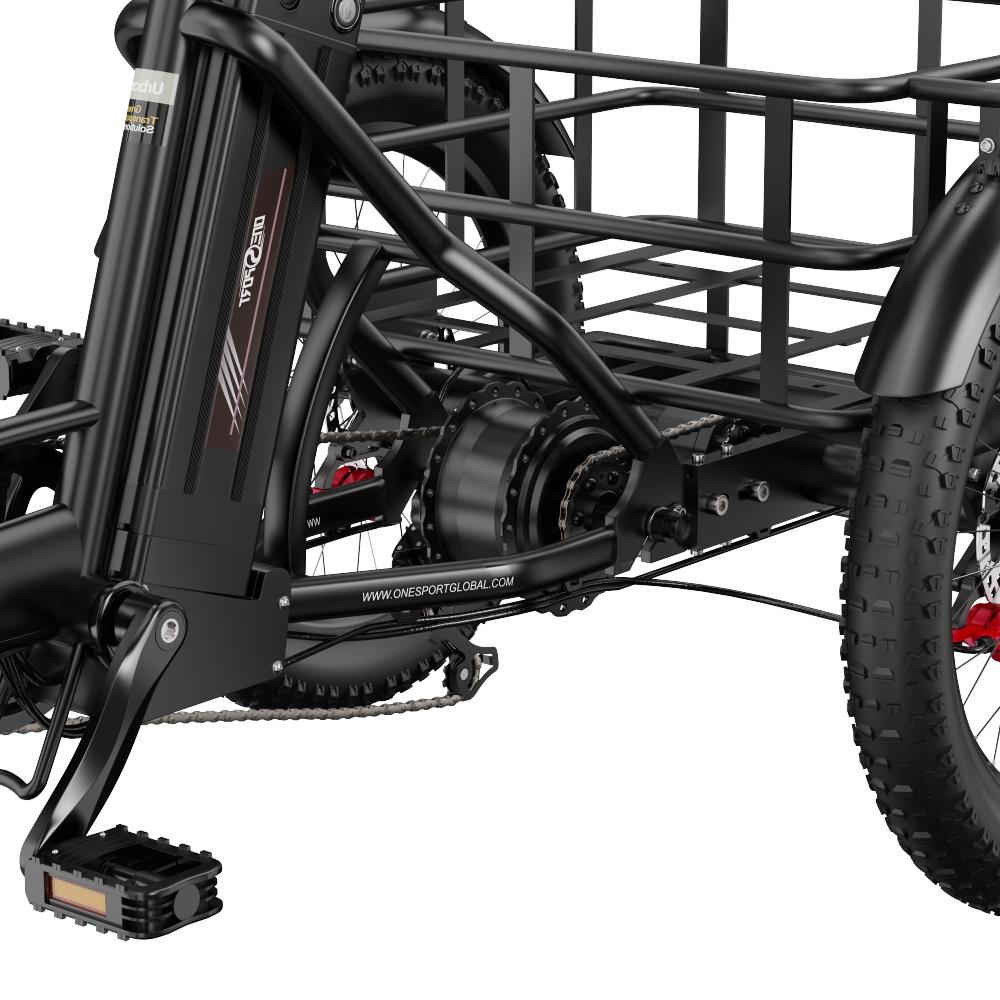 ONESPORT OT30 Pro Adult Electric Tricycle 500W 48V18AH Electric Cargo Tricycle 20 Inch All-Terrain Tires E-Tricycle City E-Cargo Tricycle