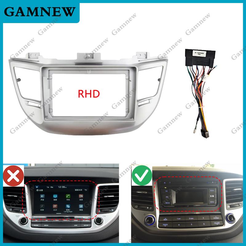 9 Inch Car Frame Fascia Adapter Android Radio Dash Fitting Panel Kit For Hyundai Tucson 2015-2018