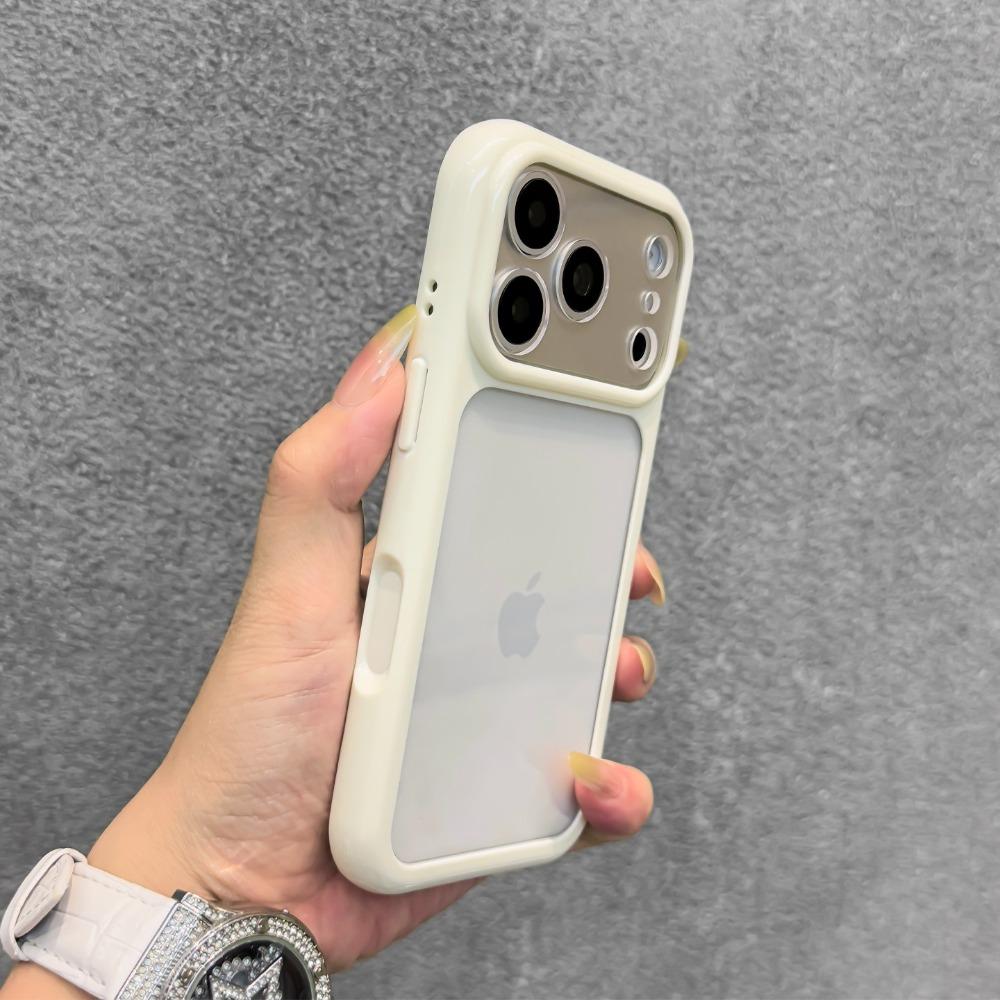 Turn to 17 Transparent Candy Color Frame DIY Phone Case For iPhone 17 Pro Max Air 11 13 14 12 15 Pro 16 Plus Acrylic Back Cover