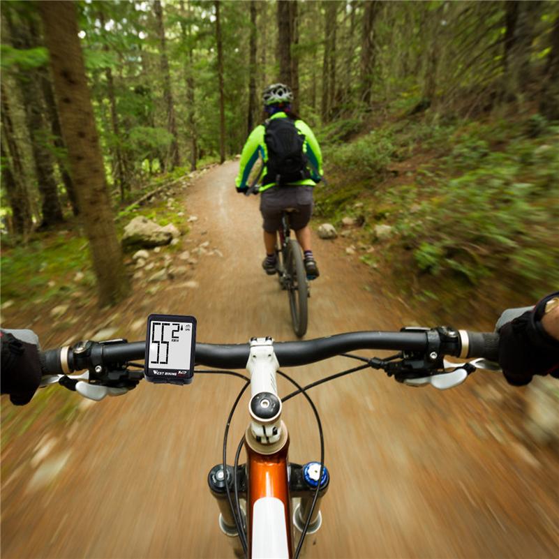 WEST BIKING Wireless Bicycle Computer Backlight Waterproof Odometer 4 Colors Cycling Stopwatch MTB Road Bike Digital Speedometer
