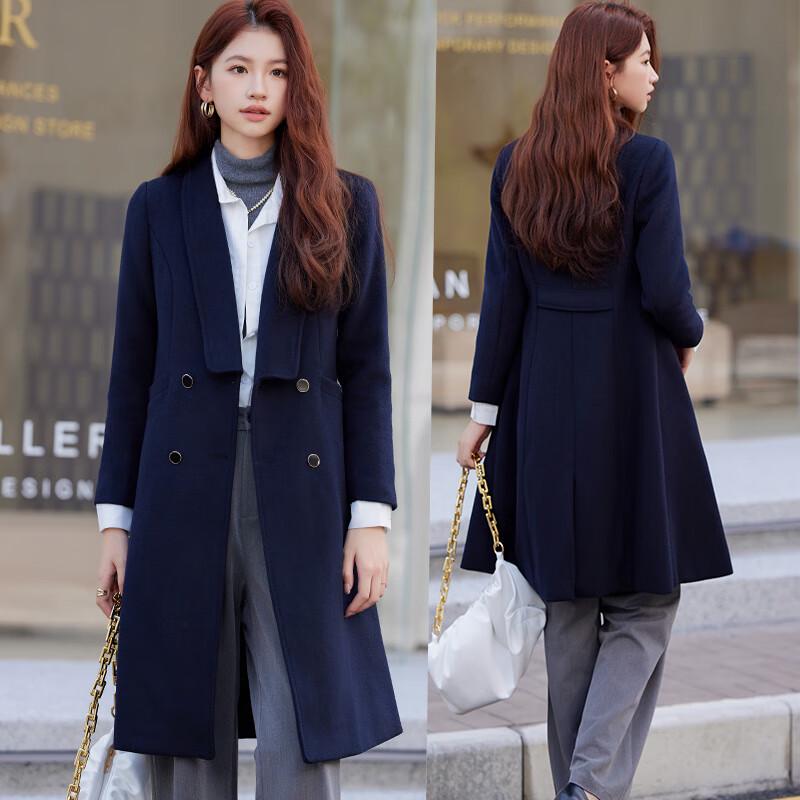 

Женское профессиональное пальто средней длины из смесовой шерсти L