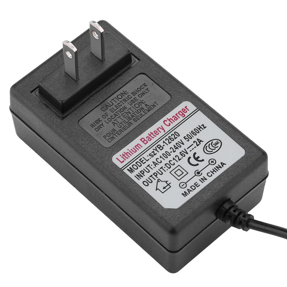 DC 12.6V 2A Power Supply Adapter Replacement Charger for Lithium ion Battery