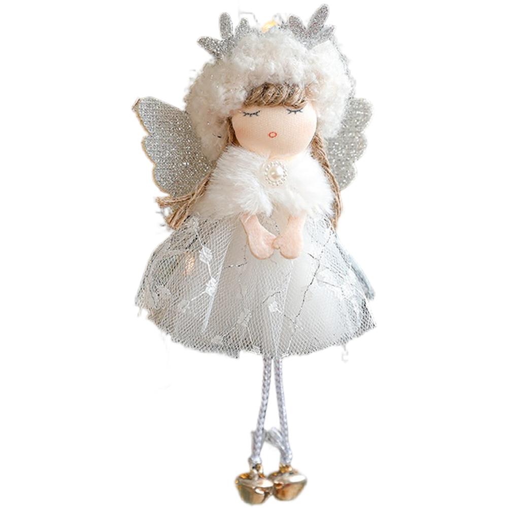 

Cozy Plush Christmas Tree Pendant with Deer Antler Hanging Ornament for Holiday Decoration and Festive Atmosphere Enhancement белый