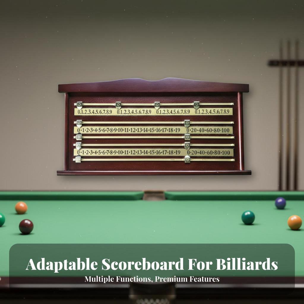 Snooker Score Counter Solid Wood Wooden Billiard Scoring Board Clear Visible