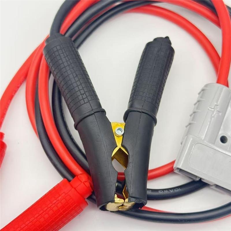 A84E-For Anderson Connector 50A 10AWG Alligator Clip Battery, 600V Cable Towing Winch Quick Connect Plug