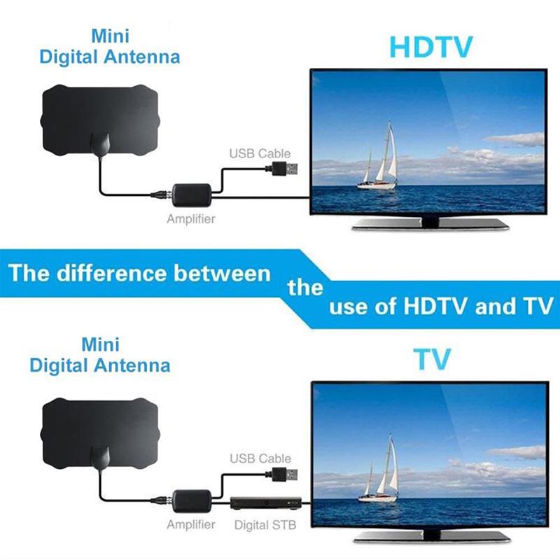 120 Miles Antena Digital HDTV Indoor HD TV Antenna with Amplifier Signal Booster TV Radius Surf Fox Antena HD TV Antennas Aerial