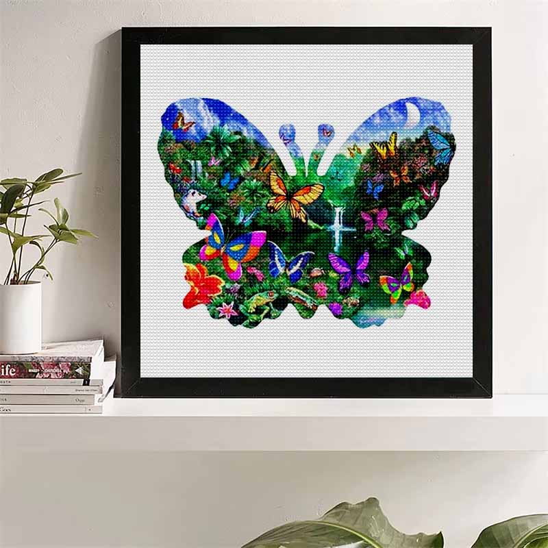 

New Arrival 5D DIY Full Circle Diamond Painting Butterfly Embroidery Cross Stitch Home Decor Gift 20x20cm