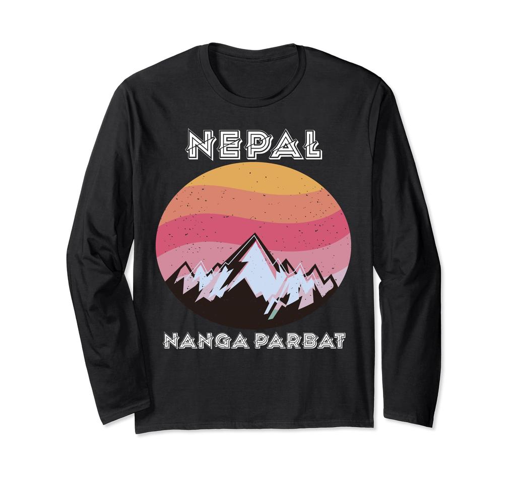 Mountaineer Nanga Parbat Mountains Nepal Hiking Outdoor Long Sleeve T-Shirt