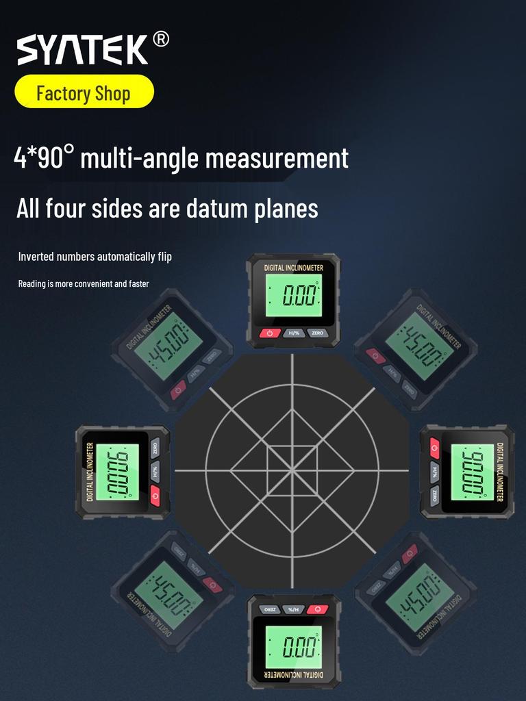 High Precision Digital Mini Magnetic Inclinometer and Angle Level