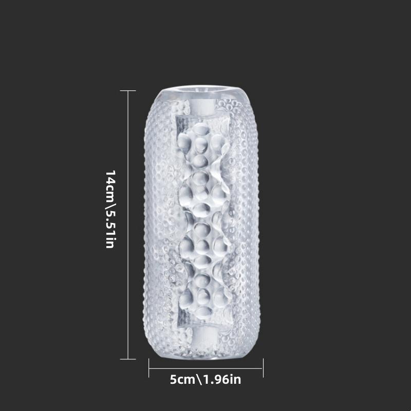 Transparent Male Masturbator Artificial Pussy Vaginal for Men 18 Glans Sucking Penis Pump Sex Toys Erotic Spikes Exerciser