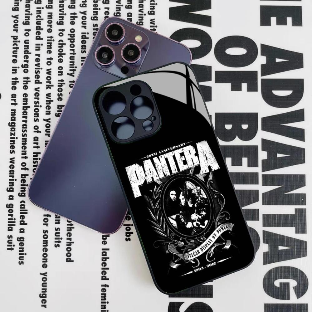 Pantera Ritual Metal Band Phone Case for Iphone 15 14 12 11 13 Pro Max Mini 8 X Xr Xs Puls Black Glass Cover